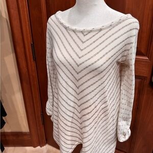 Chic Off-the-Shoulder Striped Sweater